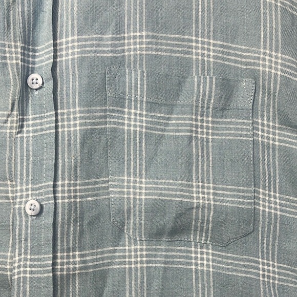 Saks Fifth Ave Black Label 100% Linen Men’s Button Up Shirt Size XL - Picture 3 of 10